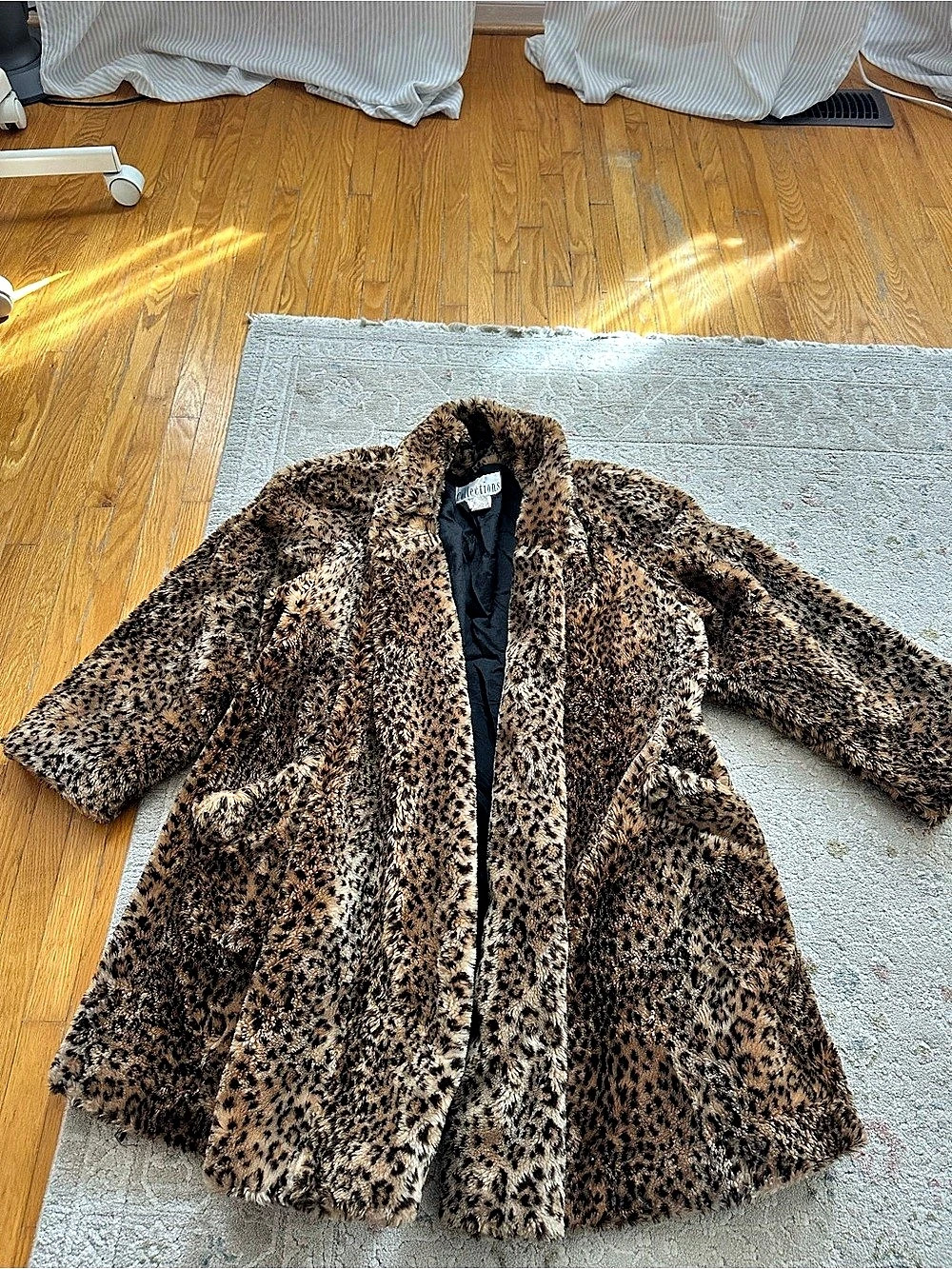 Collections Leopard Print Teddy Jacket Size Small